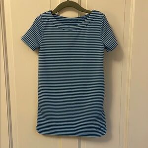 Vineyard Vines Blue Sankaty Striped Short Sleeve Dress